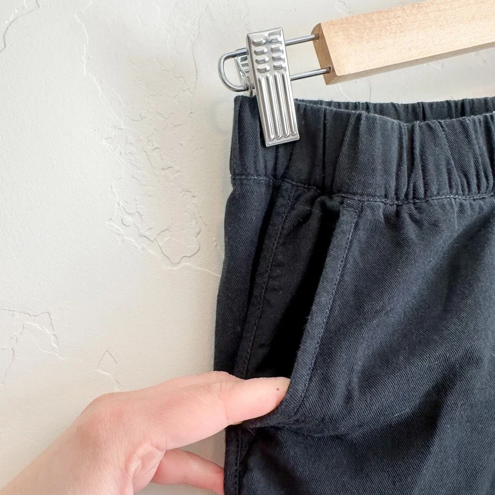 Madewell‎ | Cotton Viscose Pull-On Casual Lounge Shorts in Almost Black